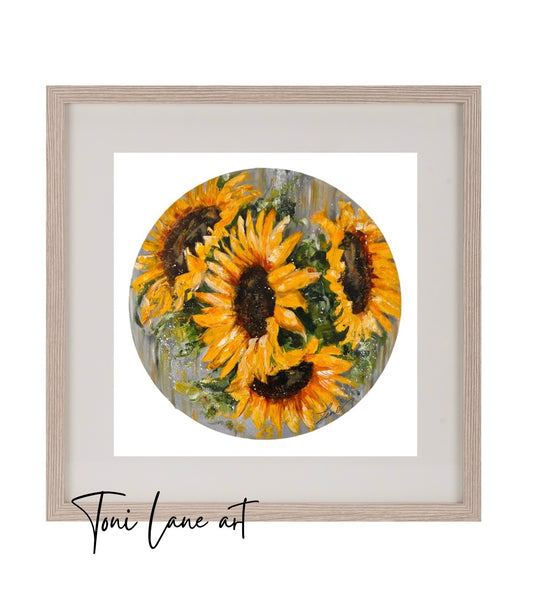 "Sun Flower" Limited edition Framed Sunflower print.