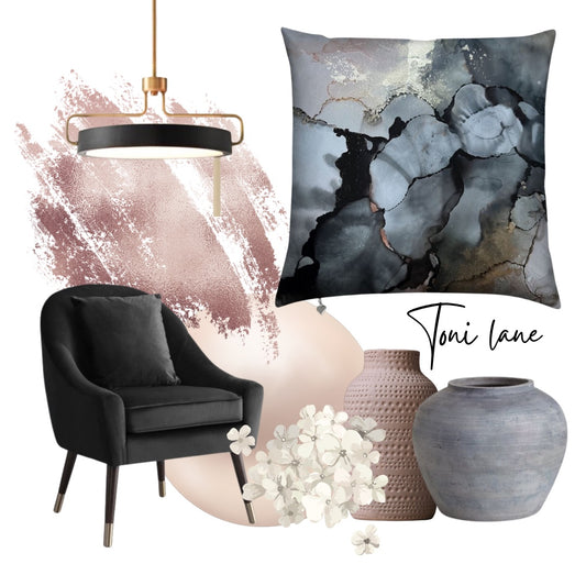 "Organic Rust" Velvet cushion.