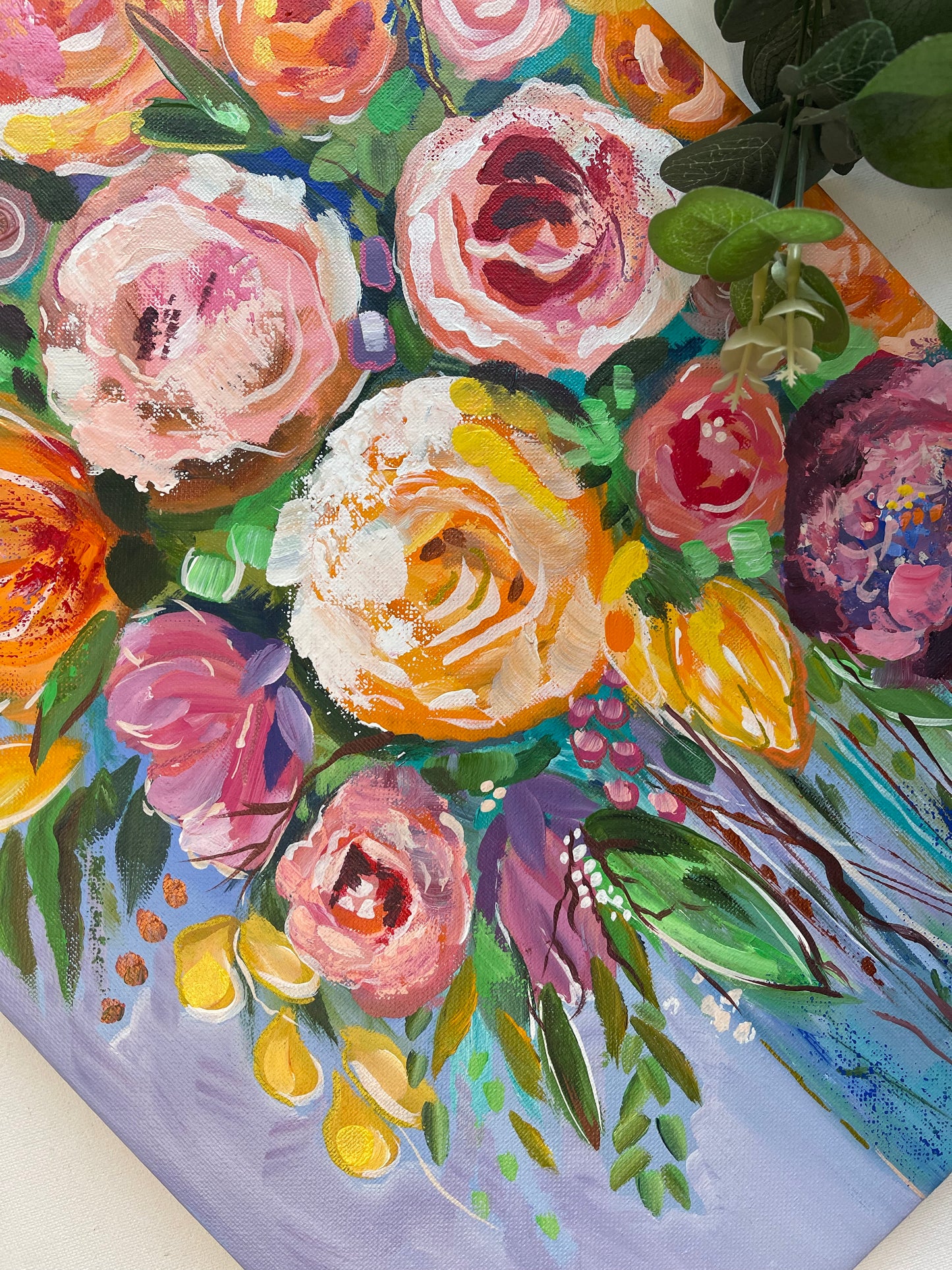"Blooming Lovely" Original painting on canvas.