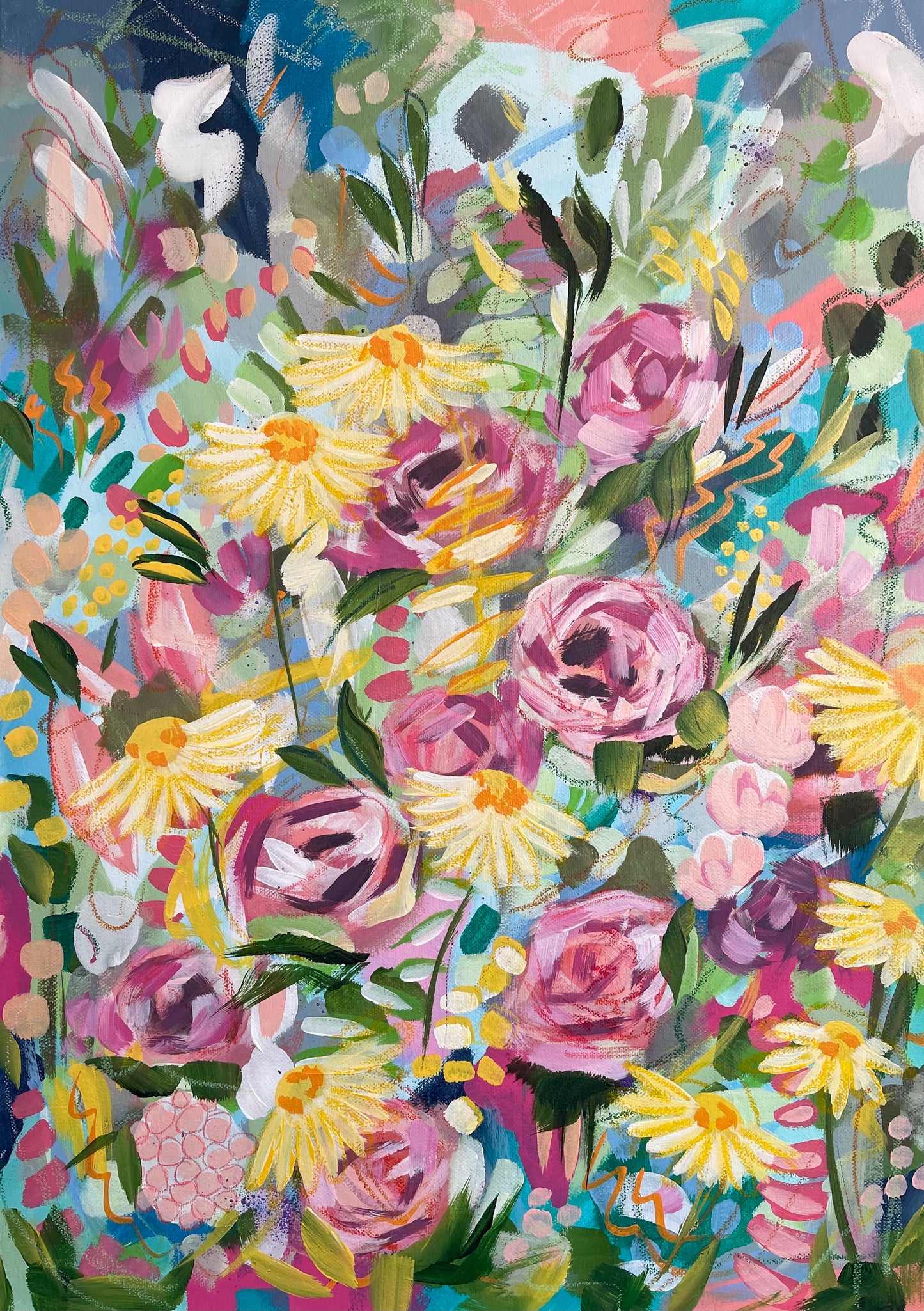 "Sunshine" Original painting on canvas.