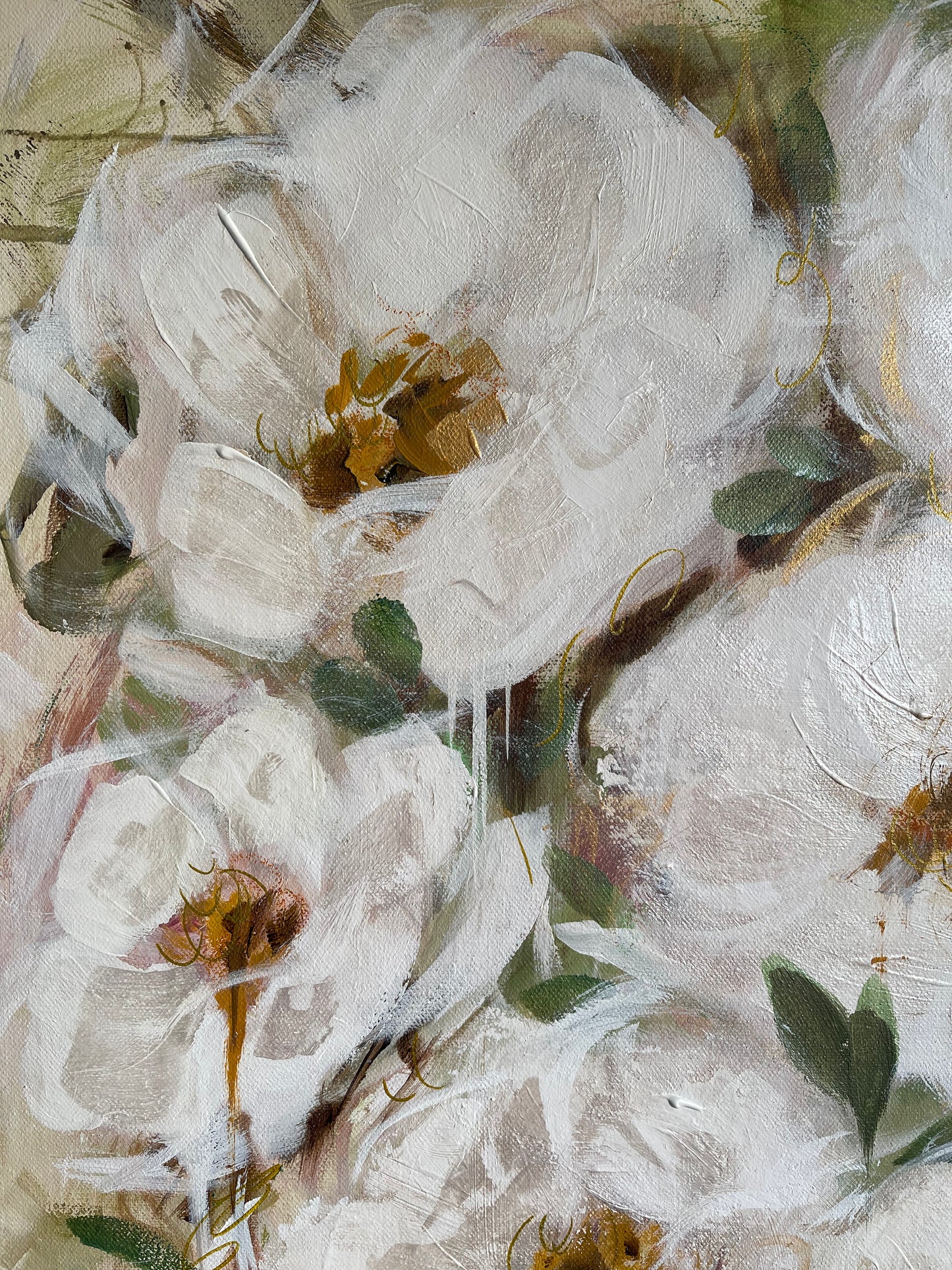 “Secrets” original floral painting.
