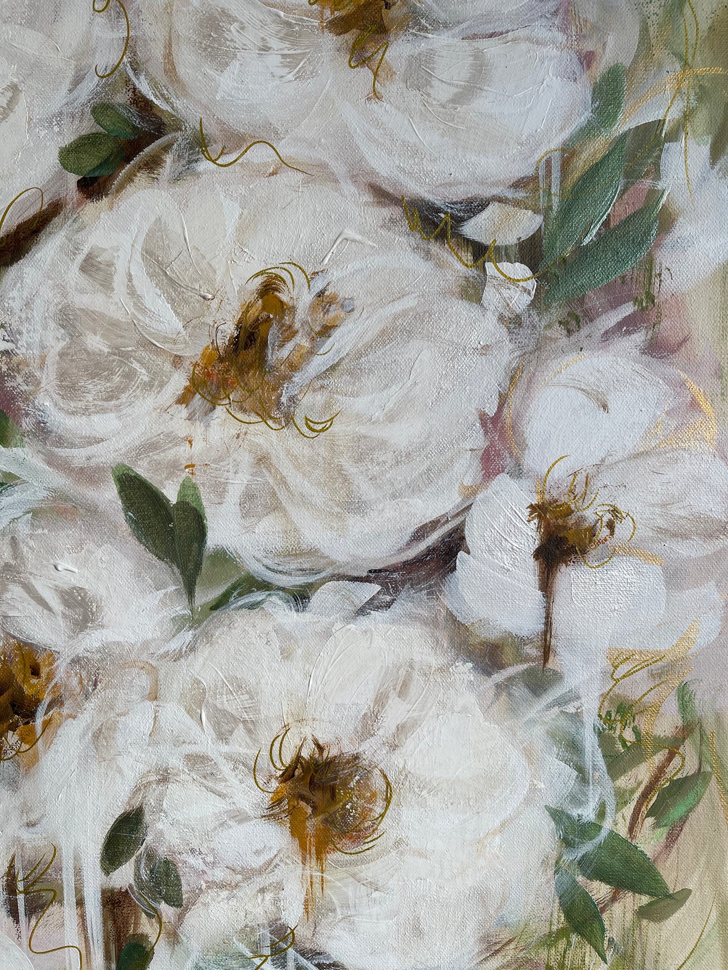 “Secrets” original floral painting.