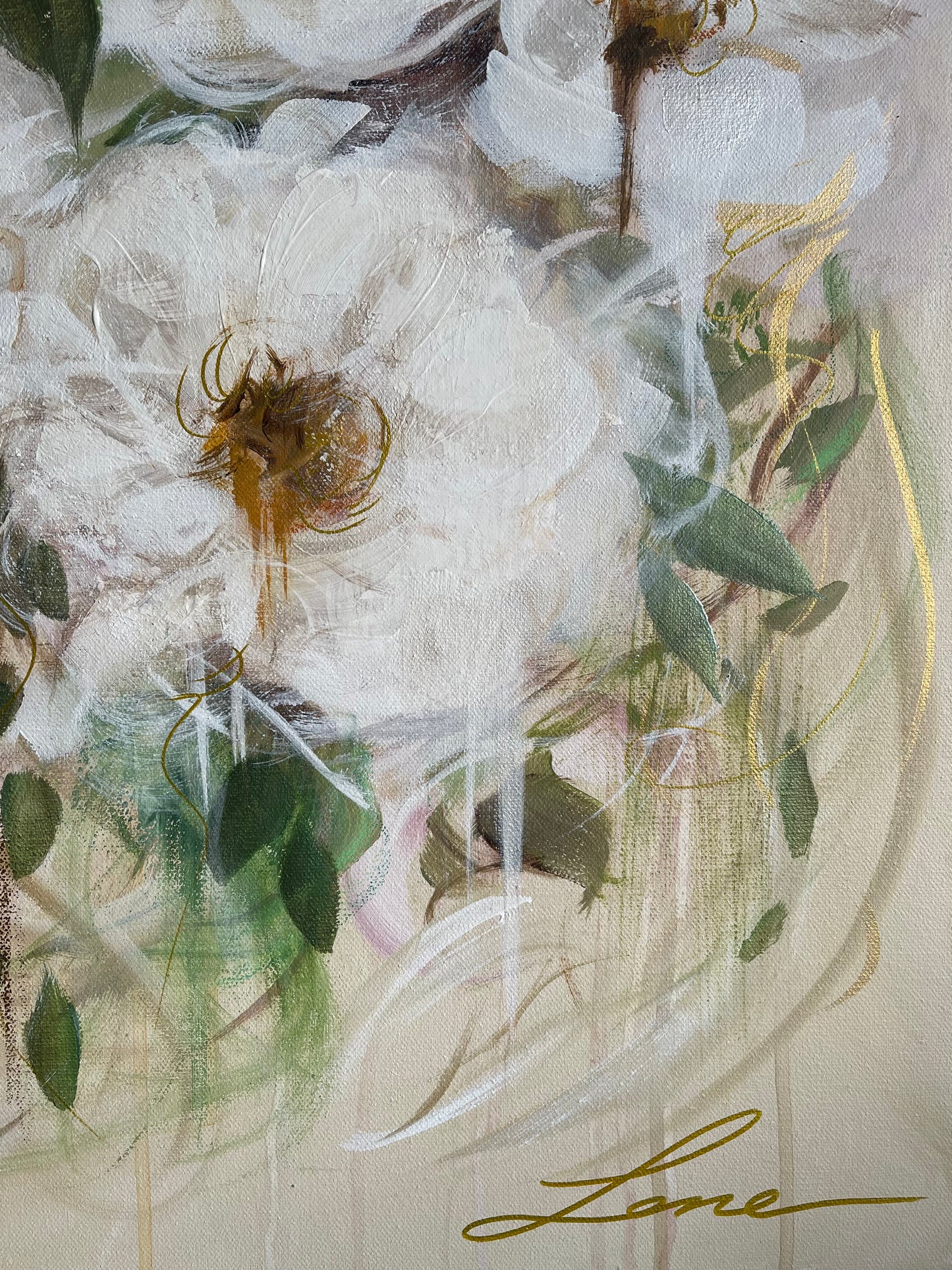 “Secrets” original floral painting.