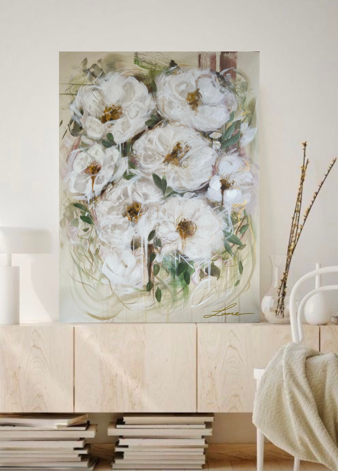 “Secrets” original floral painting.