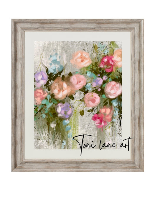 "Sweetness" Abstract floral fine art print.