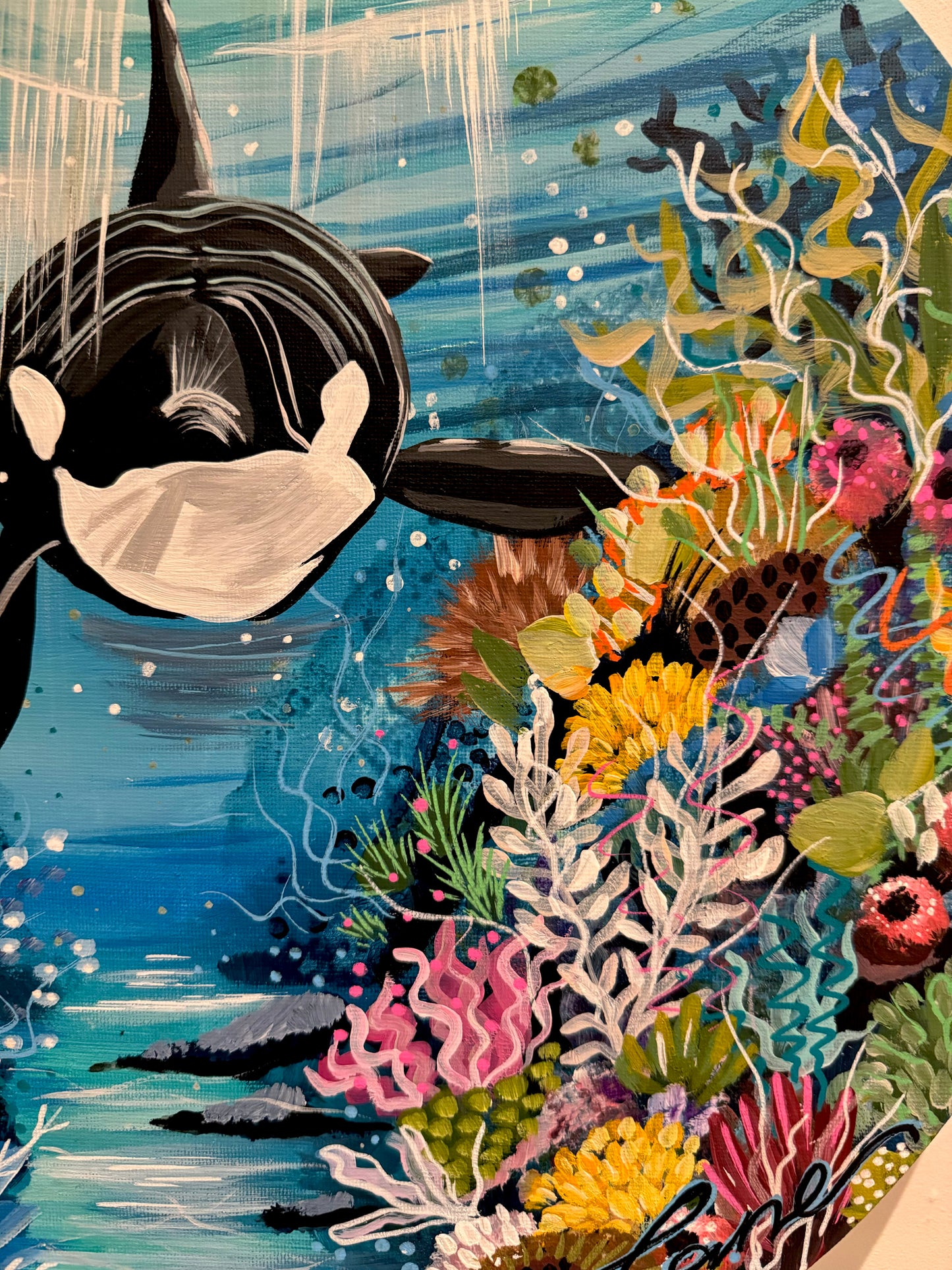 “Waters Echo" Original Orca Painting.