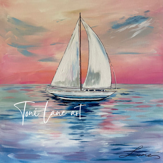 "Sail Away" Original Seascape painting.