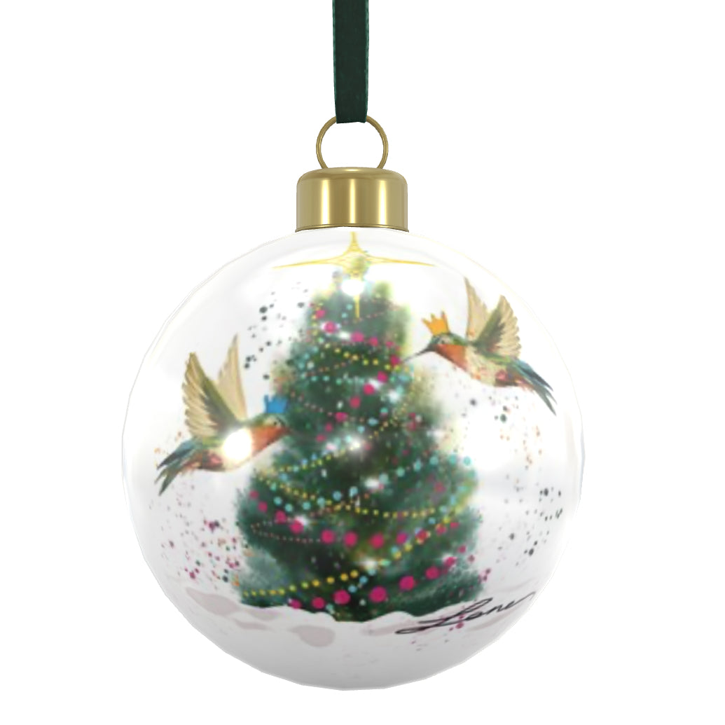 “Dec the halls" Bone china bauble