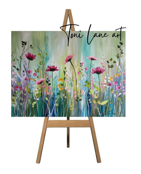 "Memories" Original Wild Flower Painting.