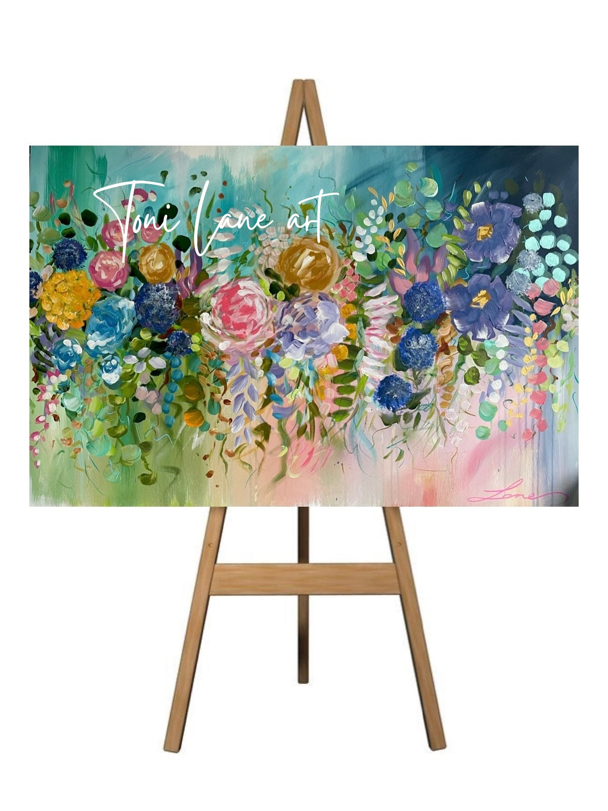 "The flower Ball" original floral abstract painting.