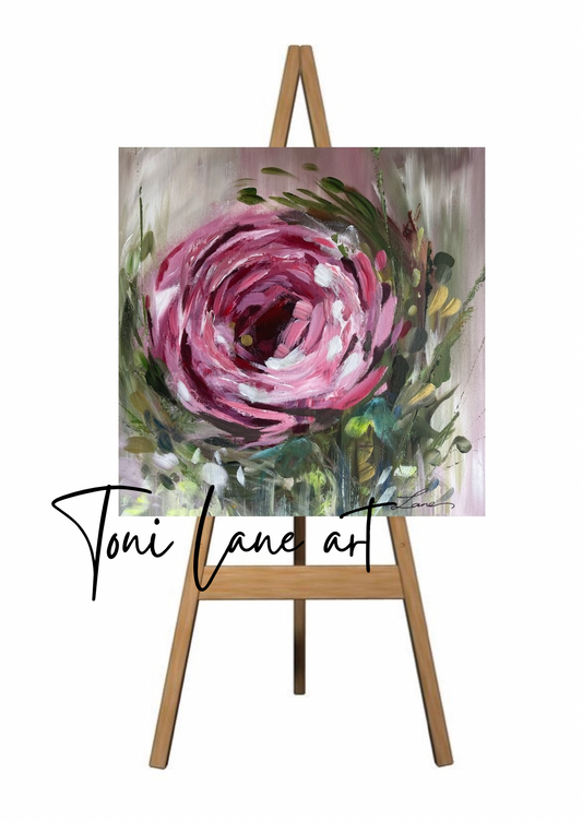 “She loves” Abstract Rose Painting.