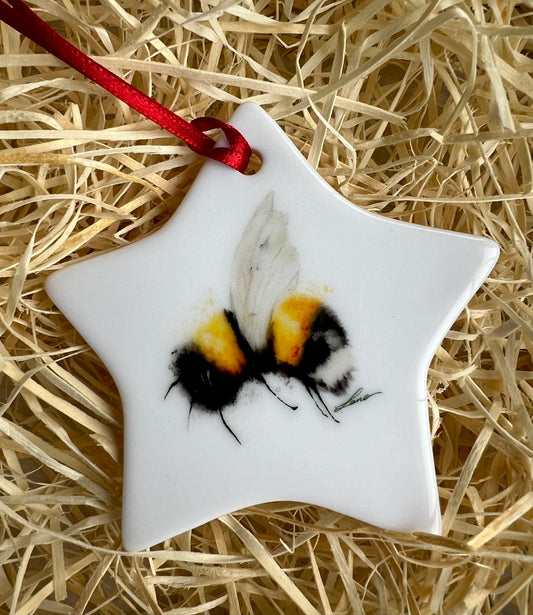 "Just Bee" Star tree ornament.