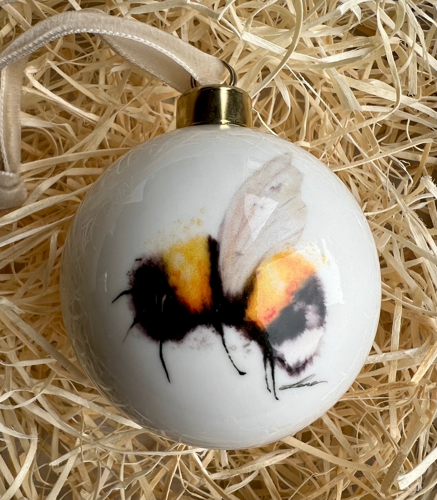 "Just Bee" Bone china bauble.