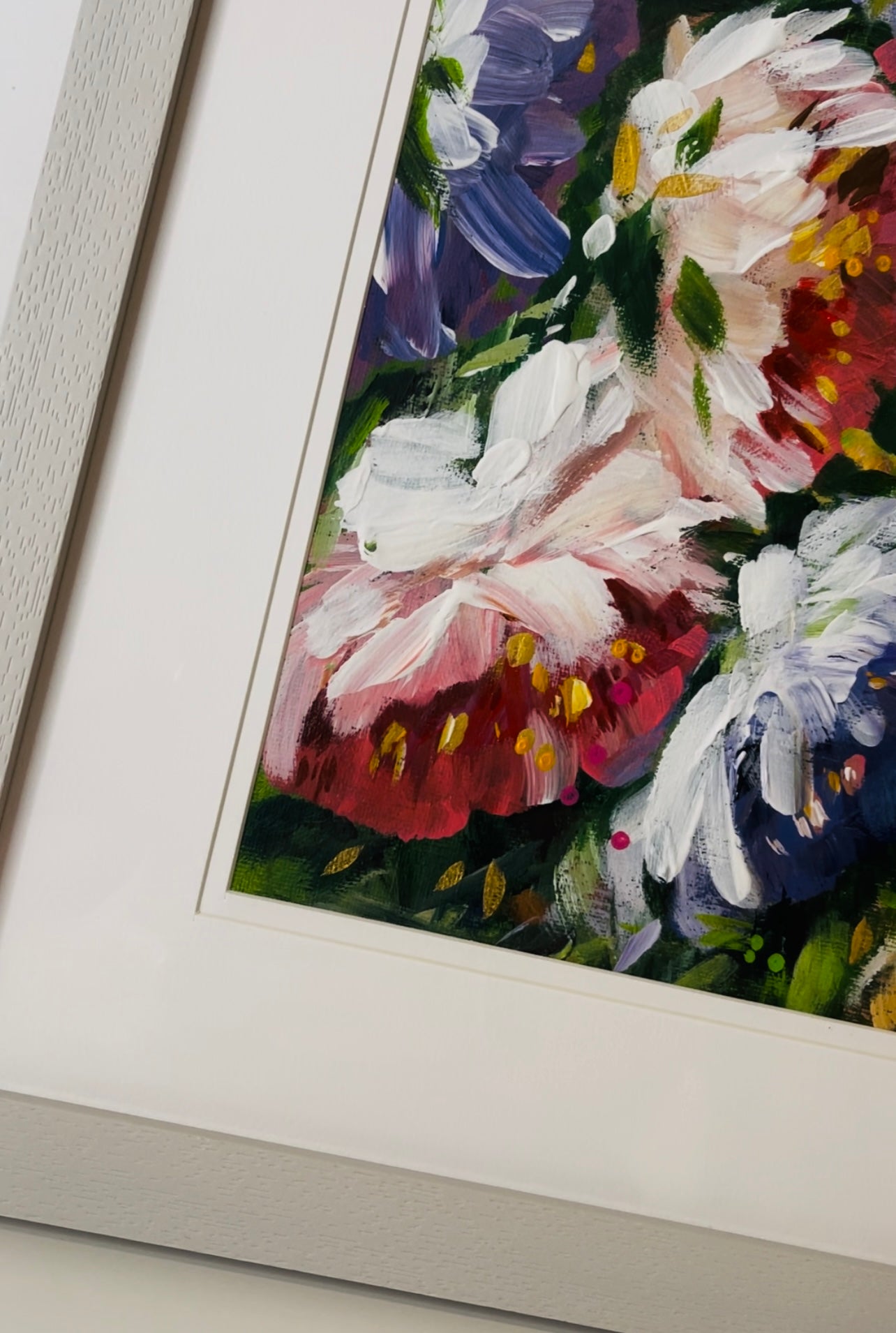 “Its All A Bloom” Original Floral framed painting.