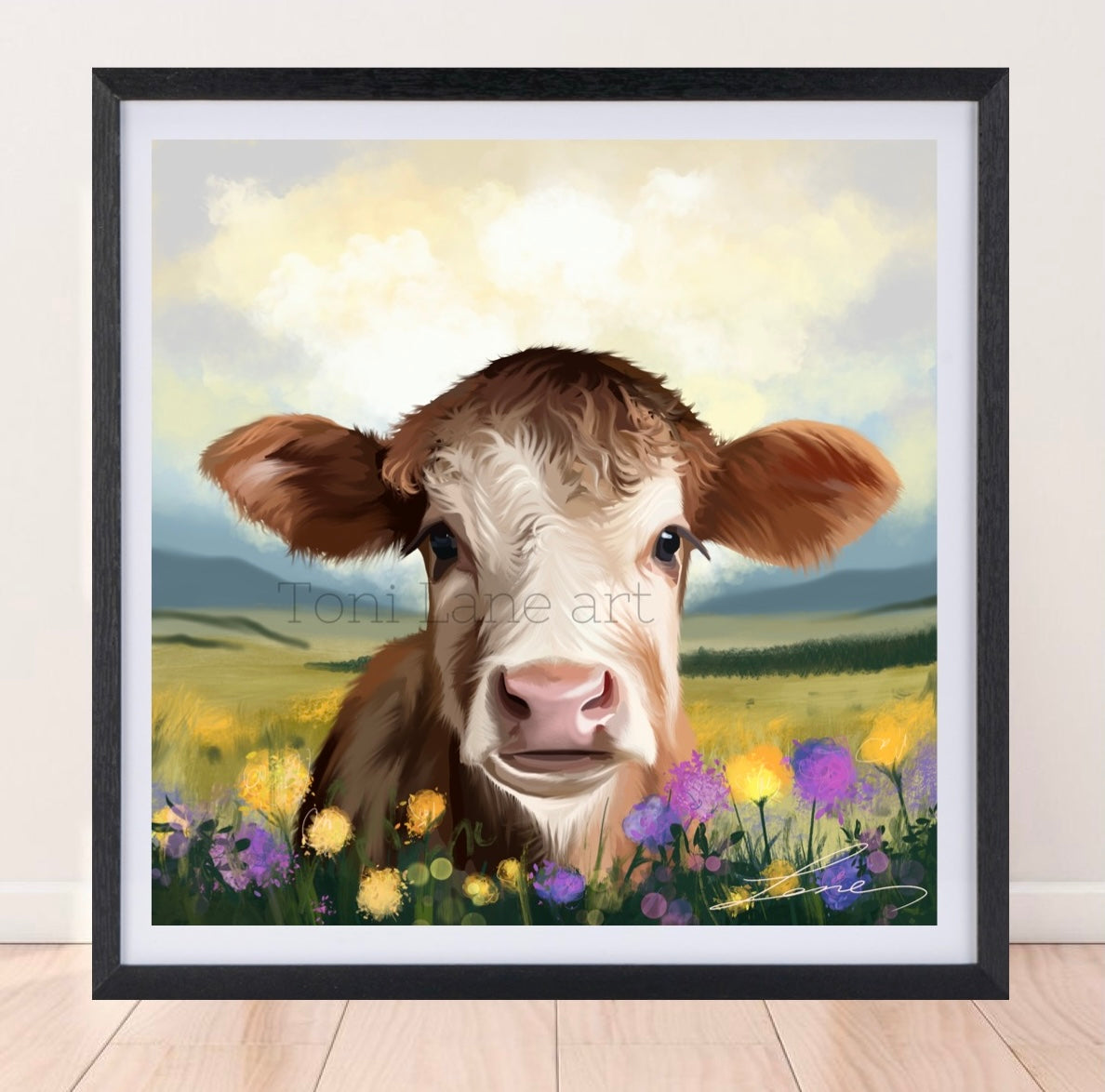 “Nosey Cow” Art Print