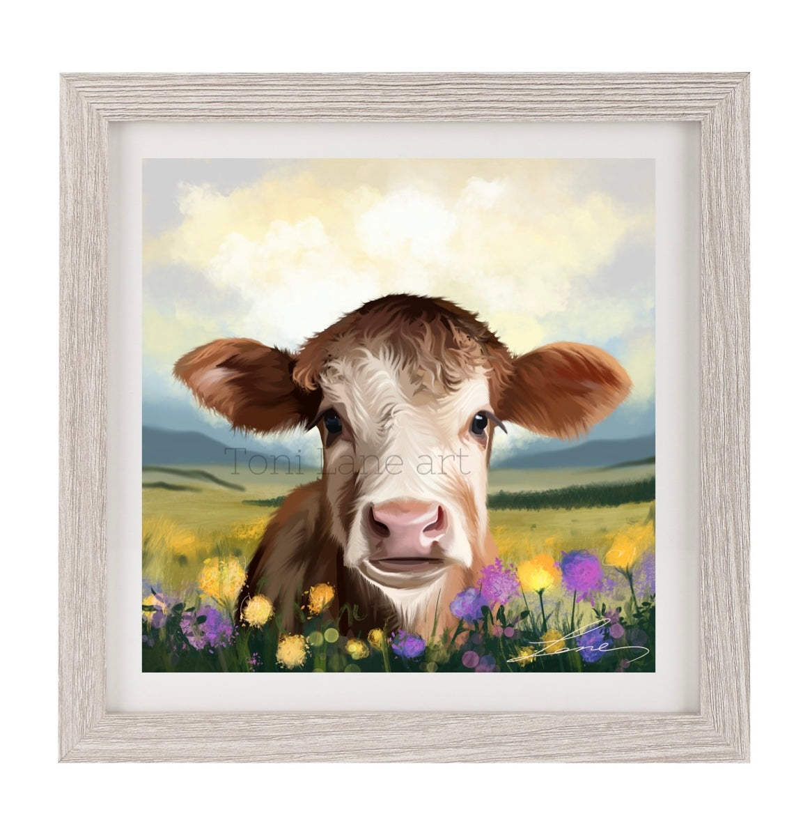 “Nosey Cow” Art Print