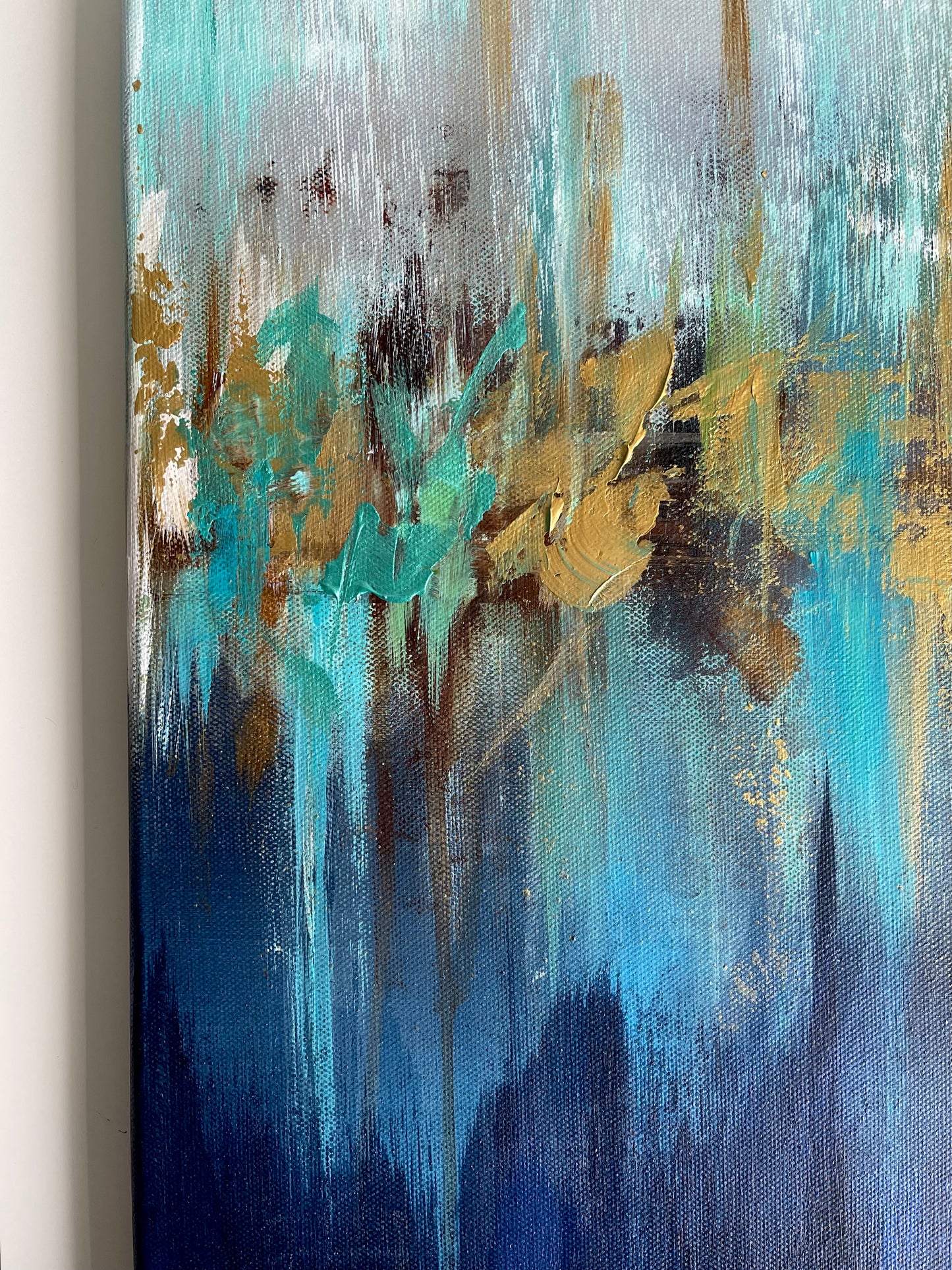 “Oasis” set of three original abstract paintings.