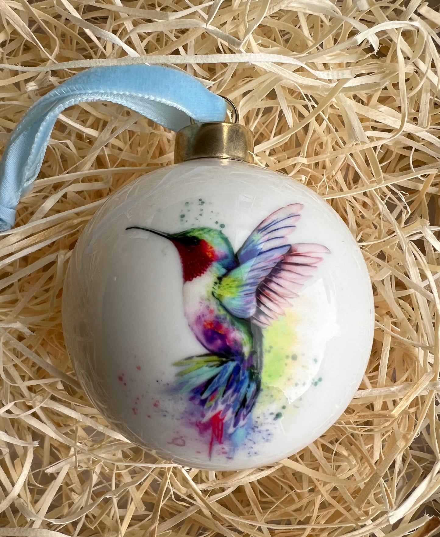 "Into the light" Bone china bauble