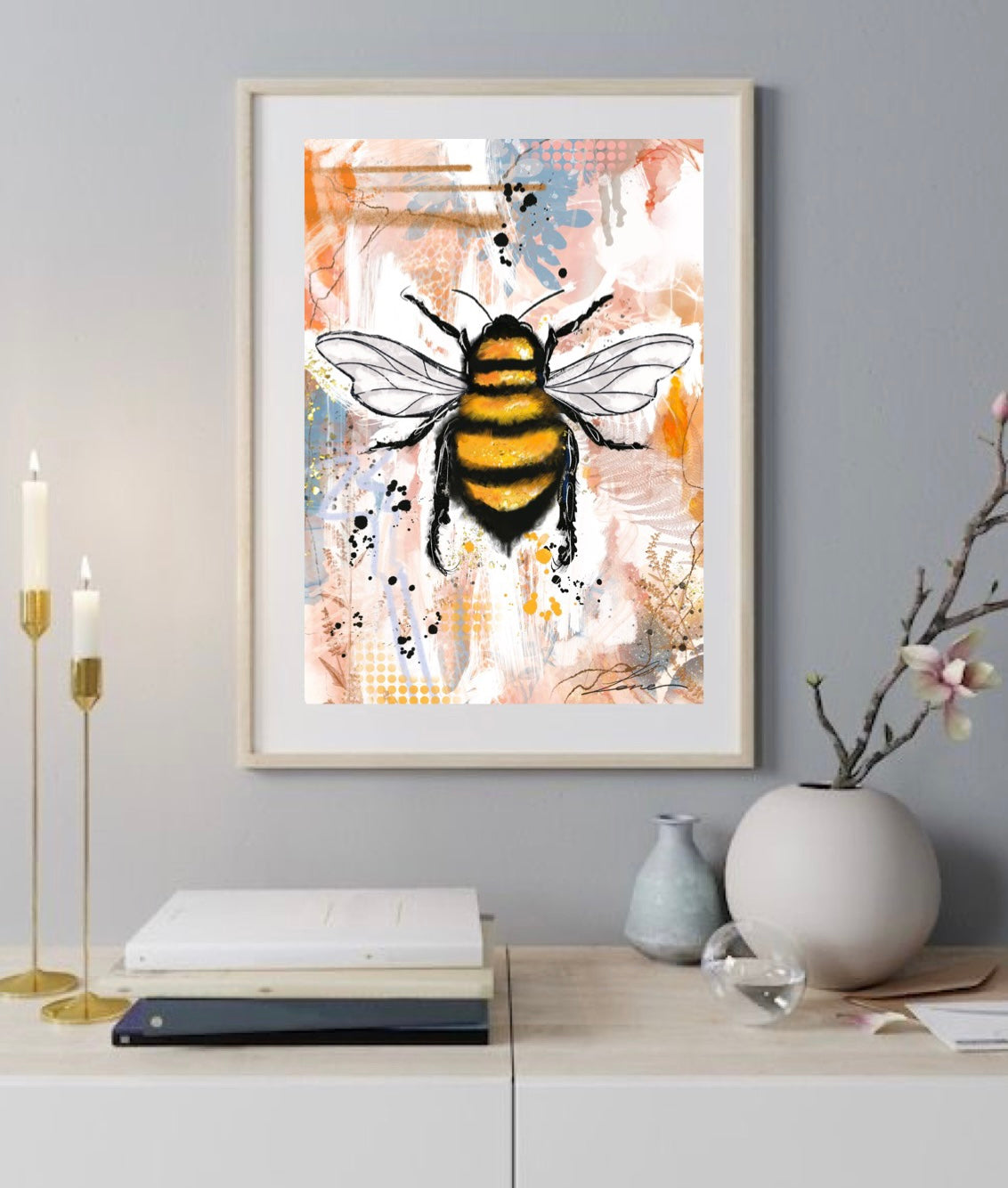 "Sweet Nectar" Honey bee art.