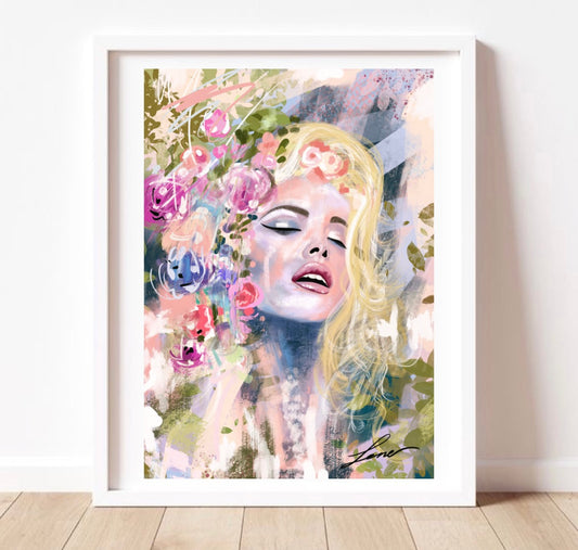 "Fever" Abstract Girl Art print.