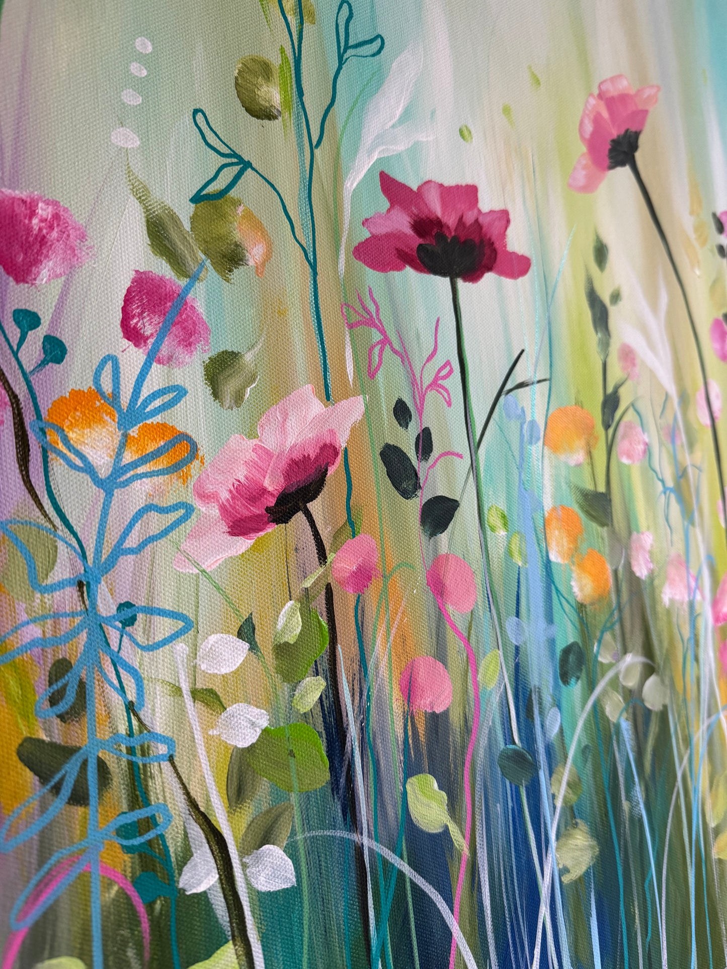 "Memories" Original Wild Flower Painting.