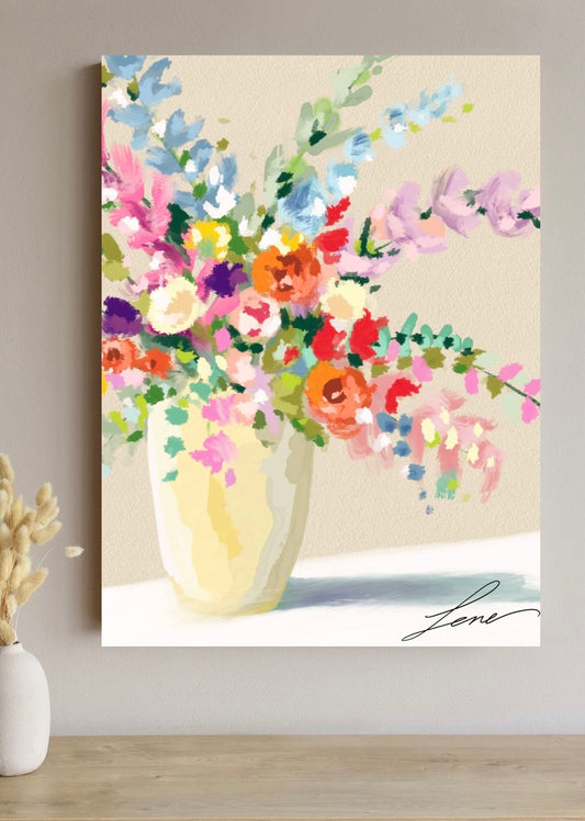 "Wild flower" floral canvas print