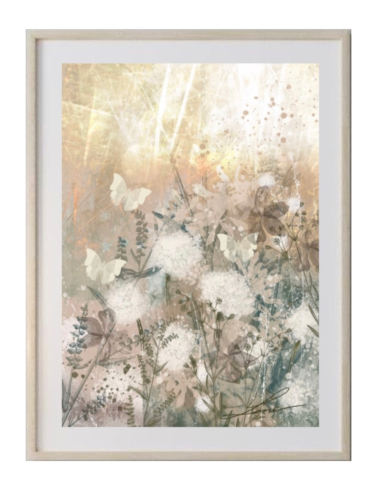 "Innocence" floral art print.