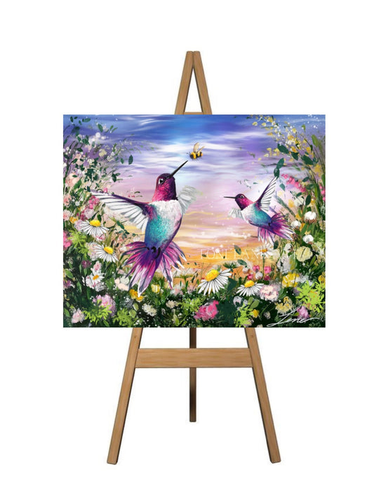 "The birds and the bee" on canvas