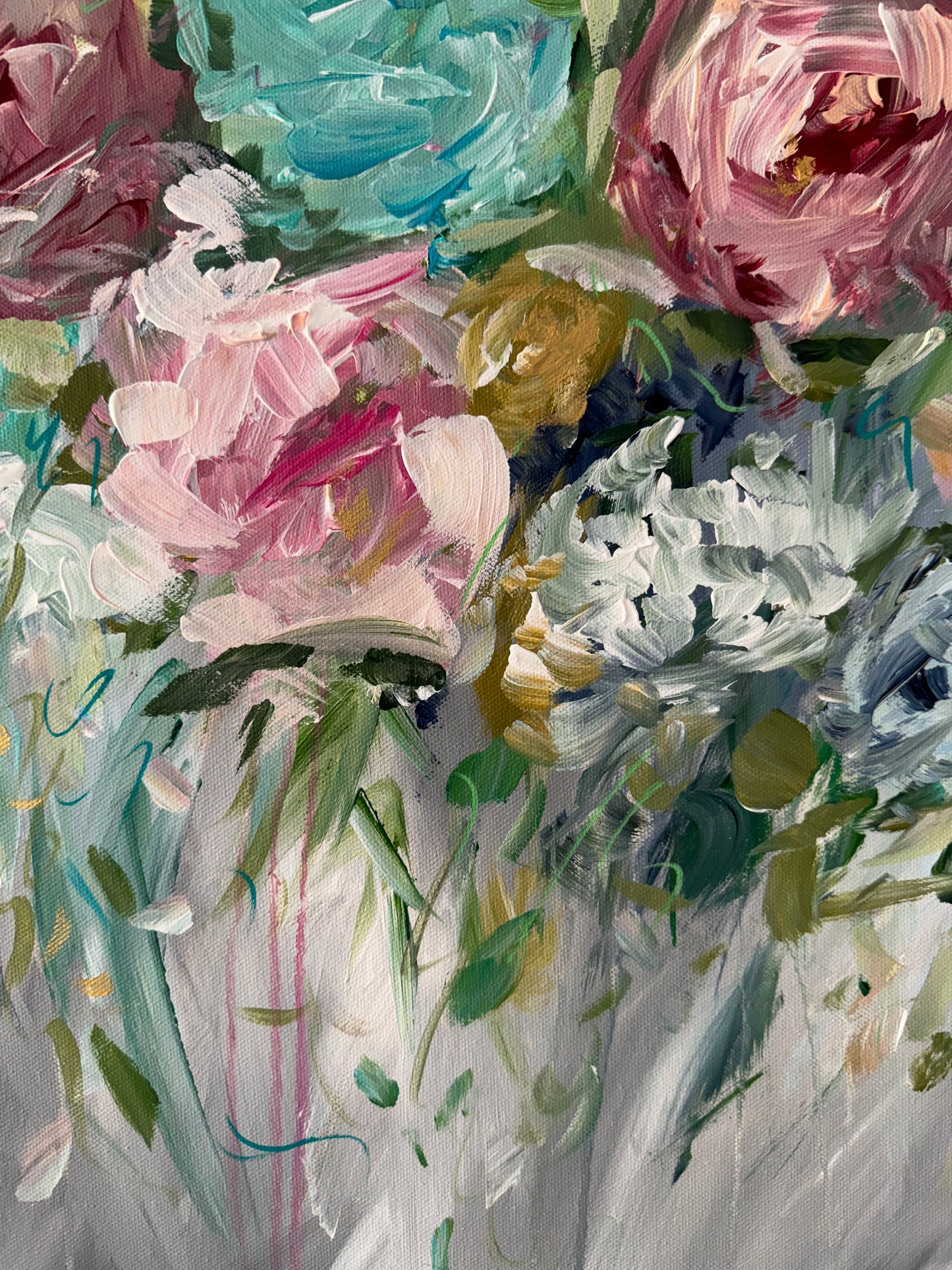 "Old Romantic" Set of original abstract florals.