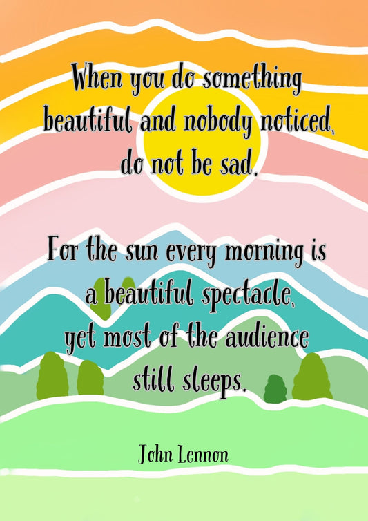 "Rising Sun"quote artwork.