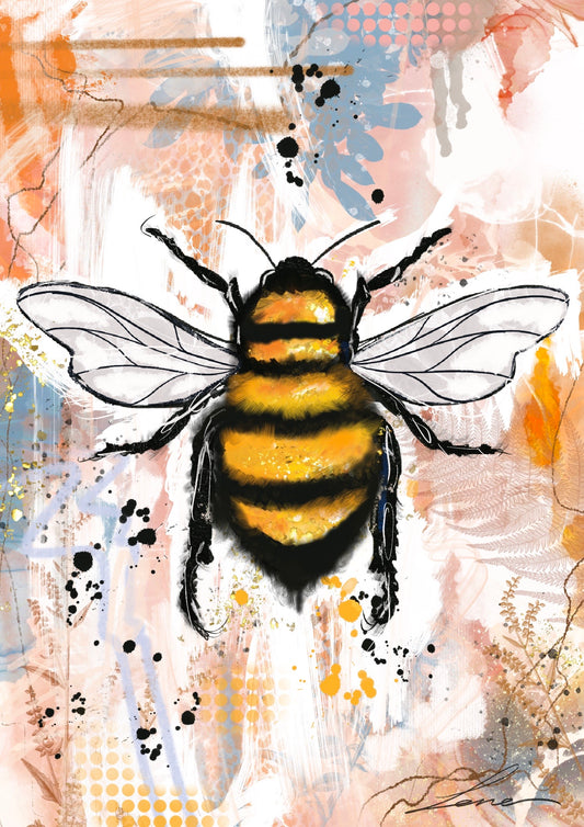 "Sweet Nectar" Honey bee art.