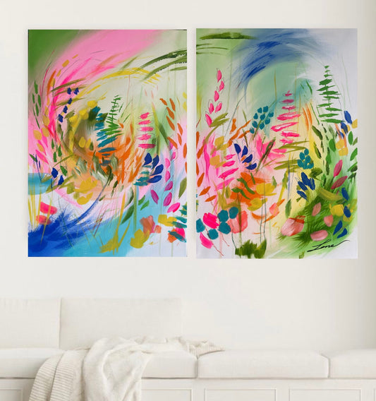 “Promise land” Set of two original paintings.