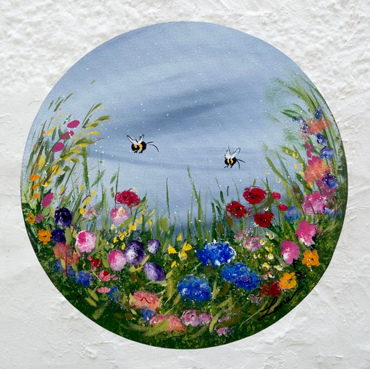 “Near and Far” original acrylic painting on canvas