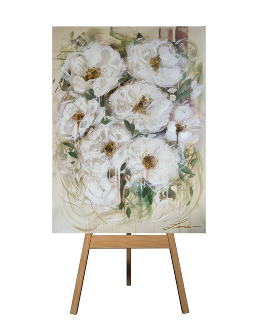 “Secrets” original floral painting.